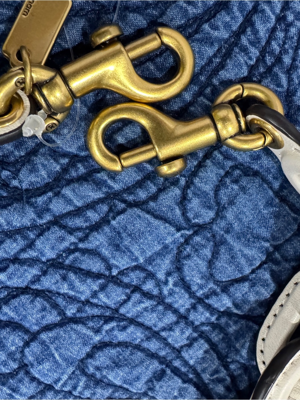 Coach Leather Chain Strap for Women's Handbag - Cream - Picture 4 of 5